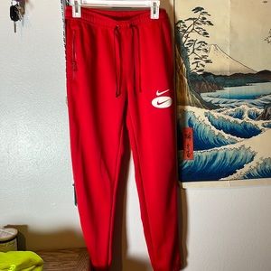 Mens Nike Red Jogger Pants